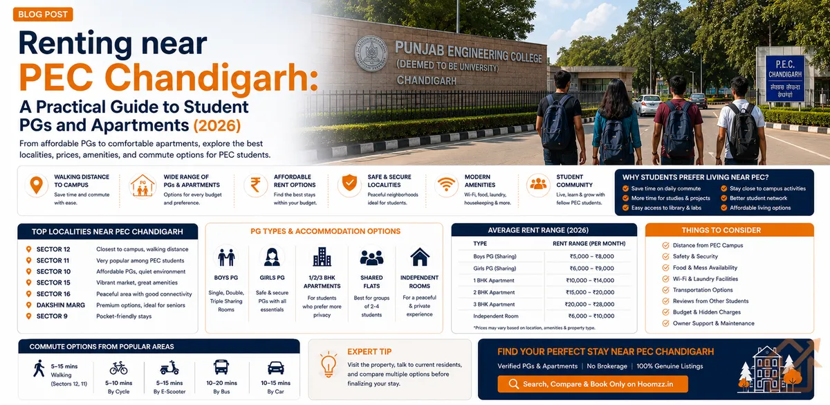 Renting near PEC Chandigarh: A Practical Guide to Student PGs and Apartments (2026)
