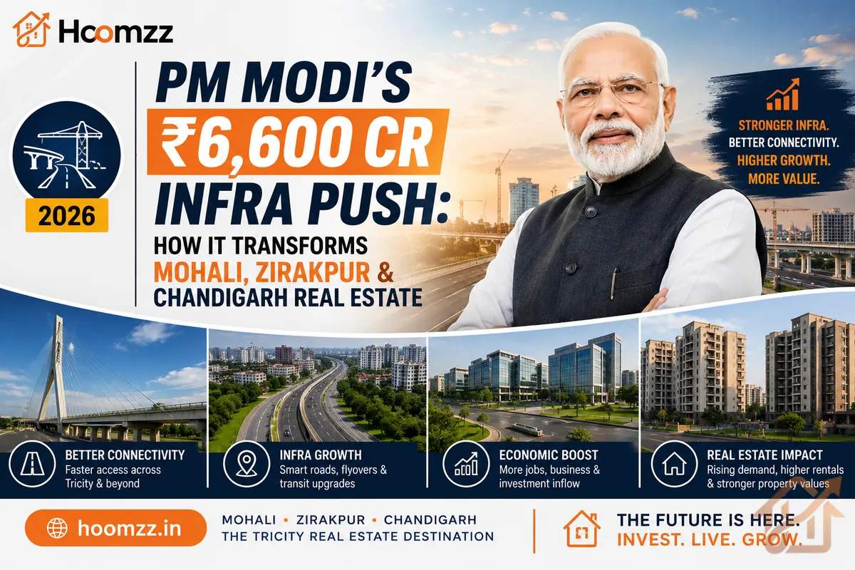 PM Modi's ₹6,600 Cr Infra Push: How It Transforms Mohali, Zirakpur & Chandigarh Real Estate (2026)