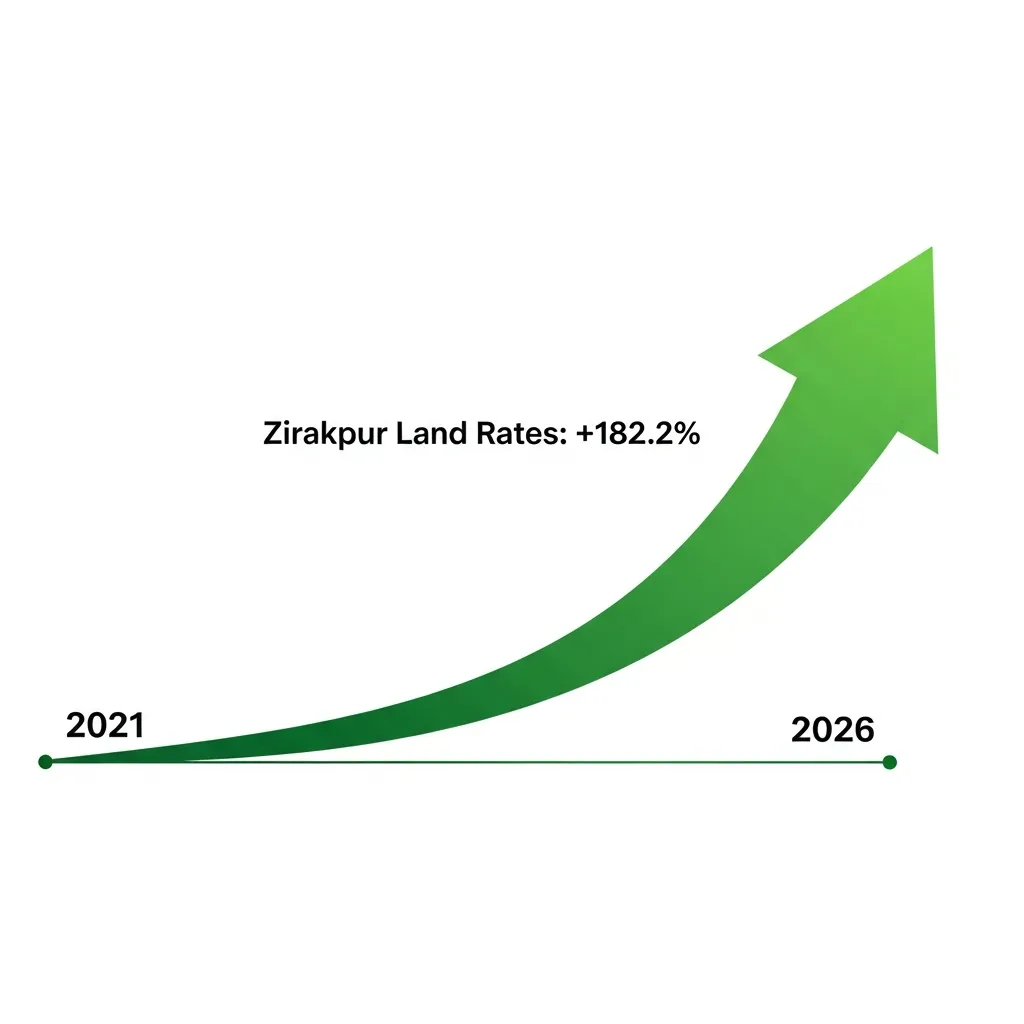 Zirakpur 182% Growth Chart